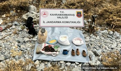 Kahramanmaraş’ta PKK’ya ait depo ele geçirdildi