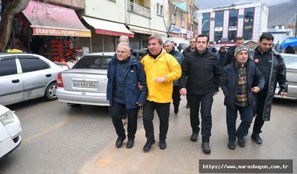 Başkan Büyükkılıç, Elbistan Kayseri Çarşısı'nda esnafı ziyaret etti 
