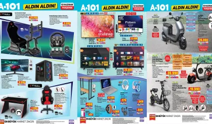 A101 Aktüel 12 Haziran kataloğu yayımlandı! Notebook, langırt masası, buzdolabı