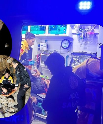 Alanya’da kayalıklardan düşen şahıs sağ salim kurtarıldı