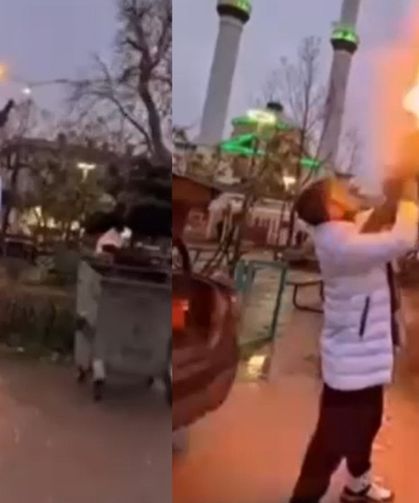 Mahalle meydanında pompalı tüfekle ateş açtı, görüntüleri sosyal medyada paylaştı