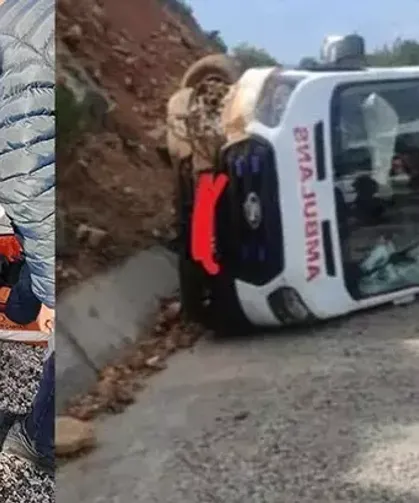 Muğla'da ambulans devrildi; Paramedik yaralandı