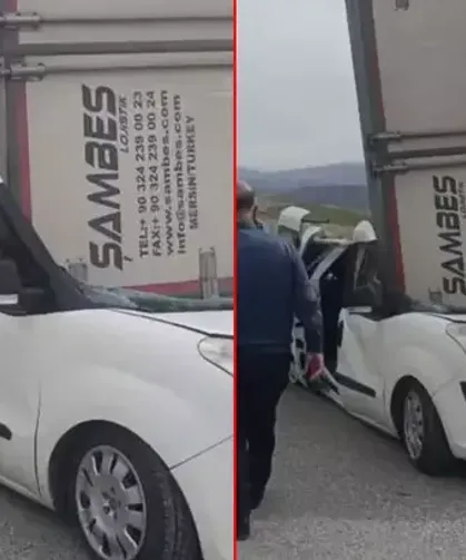 TIR'ın dorsesi, radar aracının üzerine devrildi; jandarma personeli yaralandı