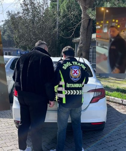 Yol verme tartışması büyüdü, kask kamerası her şeyi kaydetti