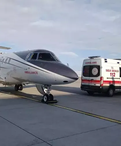 30 Günlük Bebek İçin Seferberlik: Uçak Ambulans Havalandı