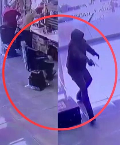 Adana’da berber dükkanında silahlı saldırı kamerada