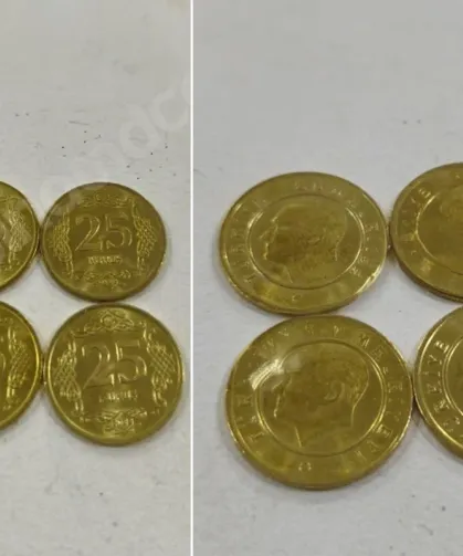 Altın Renkli 25 Kuruşlar İnternet Sitelerinde Binlerce TL’ye Satışta
