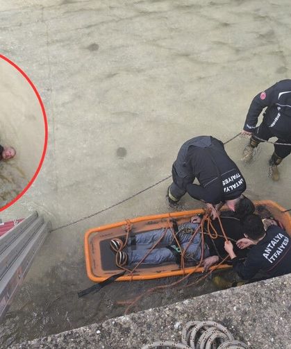 Antalya Alanya’da korku dolu anlar! Çaya düşen adam son anda kurtarıldı