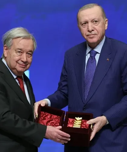BM Genel Sekreteri Guterres’e Atatürk Uluslararası Barış Ödülü Takdim Edildi