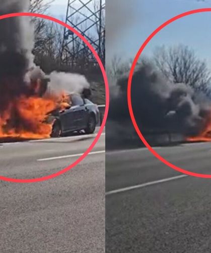 Bolu Anadolu Otoyolu’nda otomobil bir anda alev aldı