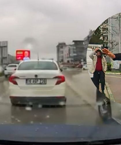 Bursa'da yol verme dehşeti! 3 maganda minibüsten inip saldırdı