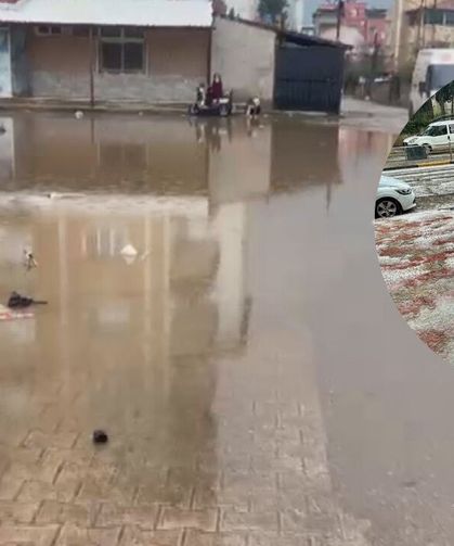 Hatay Reyhanlı’da dolu ve sağanak sonrası sel felaketi! Sokaklar göle döndü