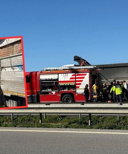 İki kamyon çarpıştı: sürücü araçta sıkışarak hayatını kaybetti