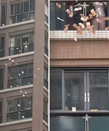 Gökten servet yağdı: Yaşlı kadın pencereden 6 milyon TL’lik para savurdu