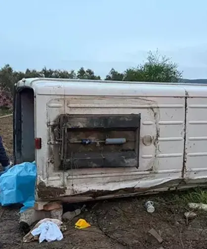 İşçileri Taşıyan Minibüs Takla Attı: 1 Ölü, 12 Yaralı