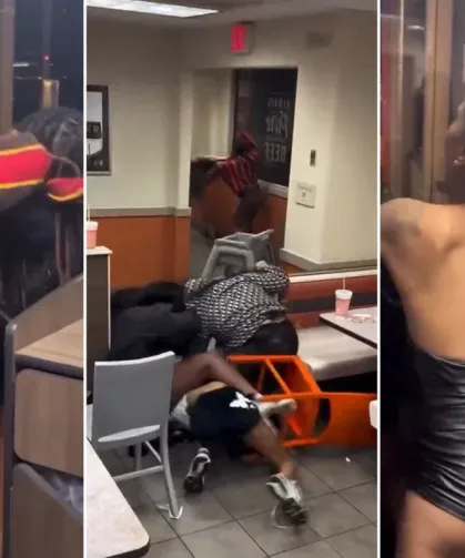 Kadınlar arasındaki kavga hamburgerciyi savaş alanına çevirdi