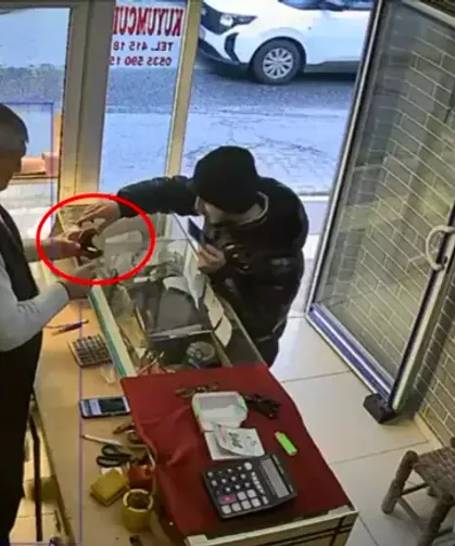 Kuyumcudan 60 bin liralık yüzüğü alıp kaçan şüpheli yakalandı