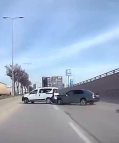 Makas atarken kazaya sebep oldu... O anlar kamerada