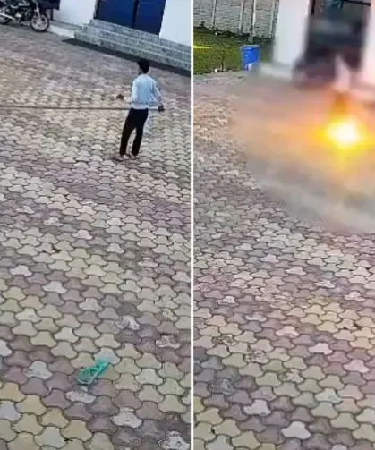 Maymunu kovarken elektrik akımına kapılıp can verdi