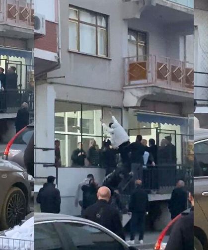 Tekmeli sopalı kavga kamerada