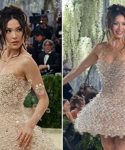 2.550 Saatte Hazırlandı: Baloncuk Üfleyen Elbise Met Gala’da Olay Oldu