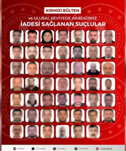 27'si kırmızı bültenle aranan 48 suçlu, Türkiye'ye getirildi