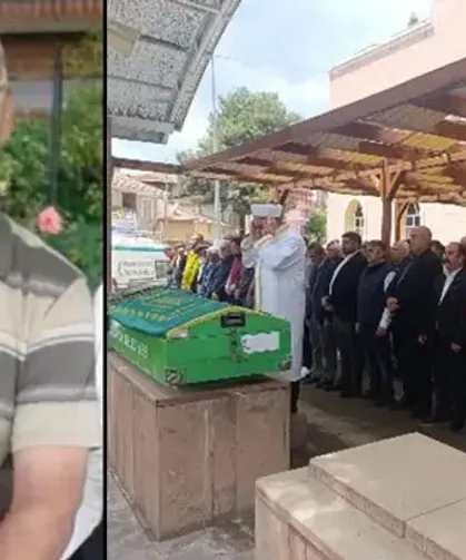 Kiraz toplarken ağaçtan düşen yaşlı adam son yolculuğuna uğurlandı