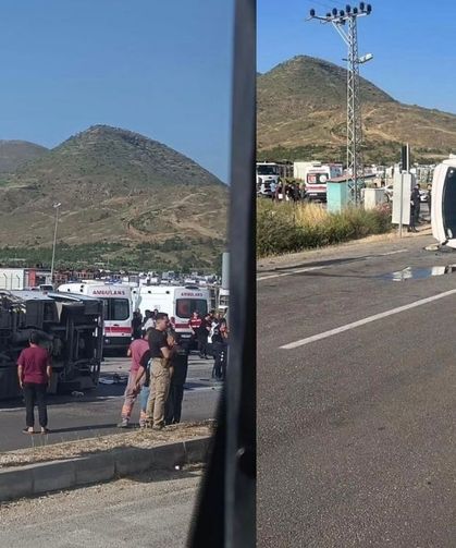 Mersin Silifke'de öğrenci servisi devrildi! 17 kişi yaralı
