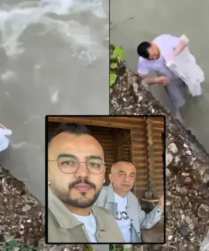 Sele kapılan amca ve yeğenin son görüntüleri ortaya çıktı