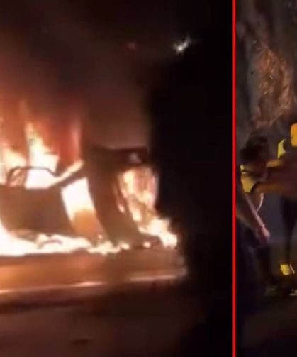 Takla atan otomobil, alev aldı: 2 ölü, 3 ağır yaralı