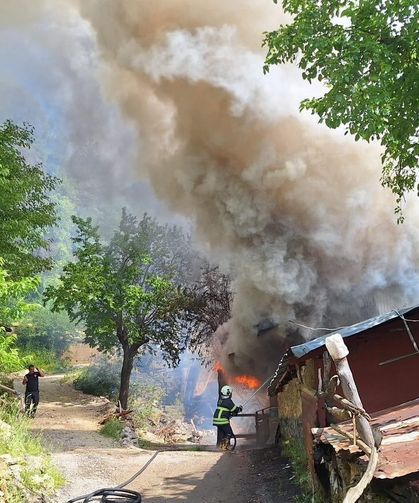 Adana'da yayla evinde çıkan yangın ormana sıçradı