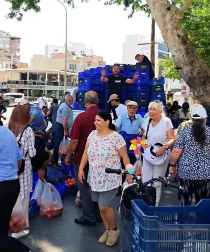5 TL'ye alan olmadı: 4 ton domatesi ücretsiz dağıttı