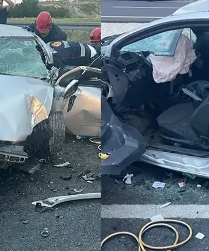 Otomobil, aydınlatma direğine çarptı: 1 ölü, 3 yaralı