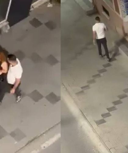 Sokak ortasında korku dolu anlar: "Beni öldürecek" diyerek yardım istedi