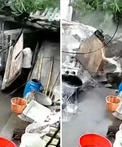 Tuvalete giren kadının üzerine bina çöktü!