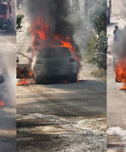 Antalya'da Seyir Halindeki Otomobil Alevlere Teslim Oldu