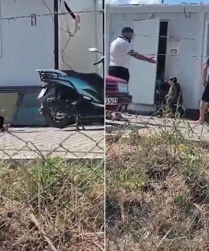 Çocuklarının gözü önünde eşini bıçakla darbetti