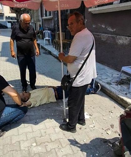 Hatay'da Çay İçerken Başına Beton Parçası Düştü