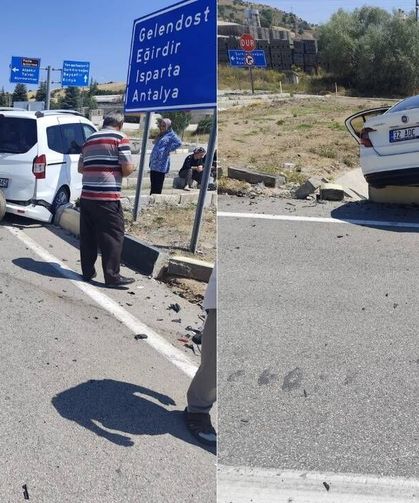 Isparta’da kavşakta kaza! Bir kişi hastaneye kaldırıldı