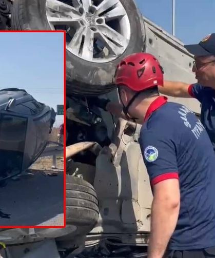 Kaza yapan cipteki yakıt sızıntısına sakızlı müdahale