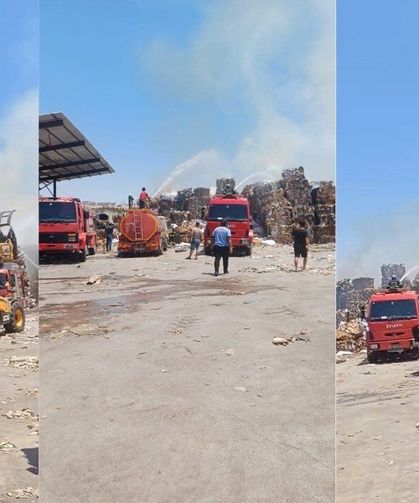 Nizip’te kağıt fabrikasında korkutan yangın ekipler seferber oldu