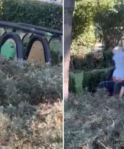 Çocuk Parkındaki Uygunsuz Görüntüler Tepki Çekti
