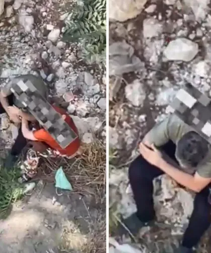 Koskoca adam ile kadının yaptıkları mide bulandırdı