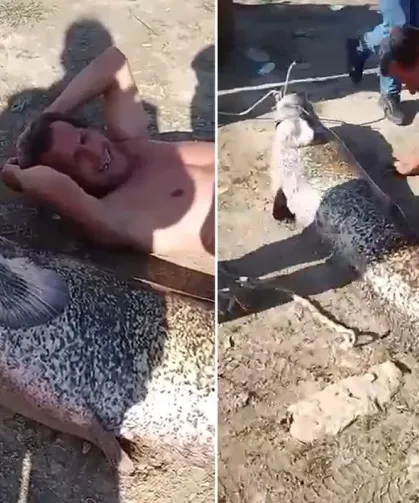 Oltadan Çıkan Balığı Gören Gözlerine İnanamadı! Tam 78 Kilo