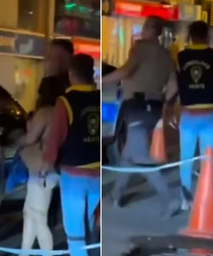 Şehrin göbeğinde çırılçıplak dolaşan kadın, bir de polise direndi