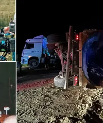Set ekibini taşıyan araç kamyona çarptı: 1 ölü