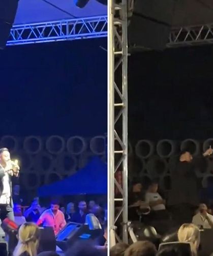 Ünlü sanatçının konserinde elektrikler kesildi