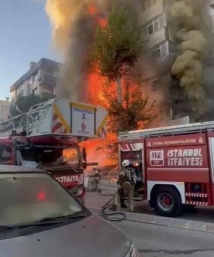 Alev alev yanan market kullanılamaz hale geldi