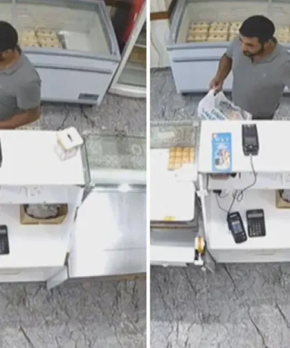 Tatlı siparişi verdi, sadaka kutusunu çalıp kaçtı!