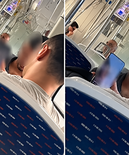 Toplu taşıma aracında uygunsuz içerik izledi